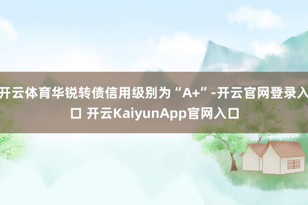 开云体育华锐转债信用级别为“A+”-开云官网登录入口 开云KaiyunApp官网入口
